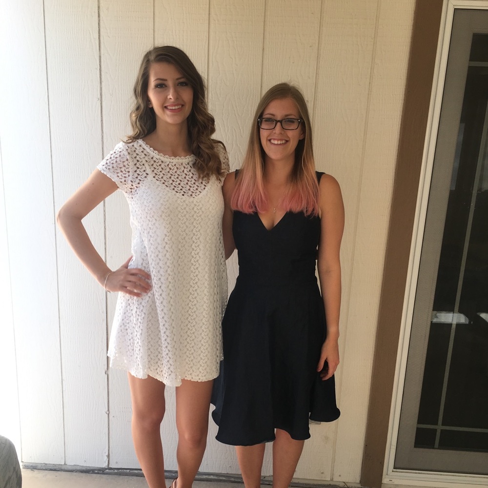 Macys white lace dress